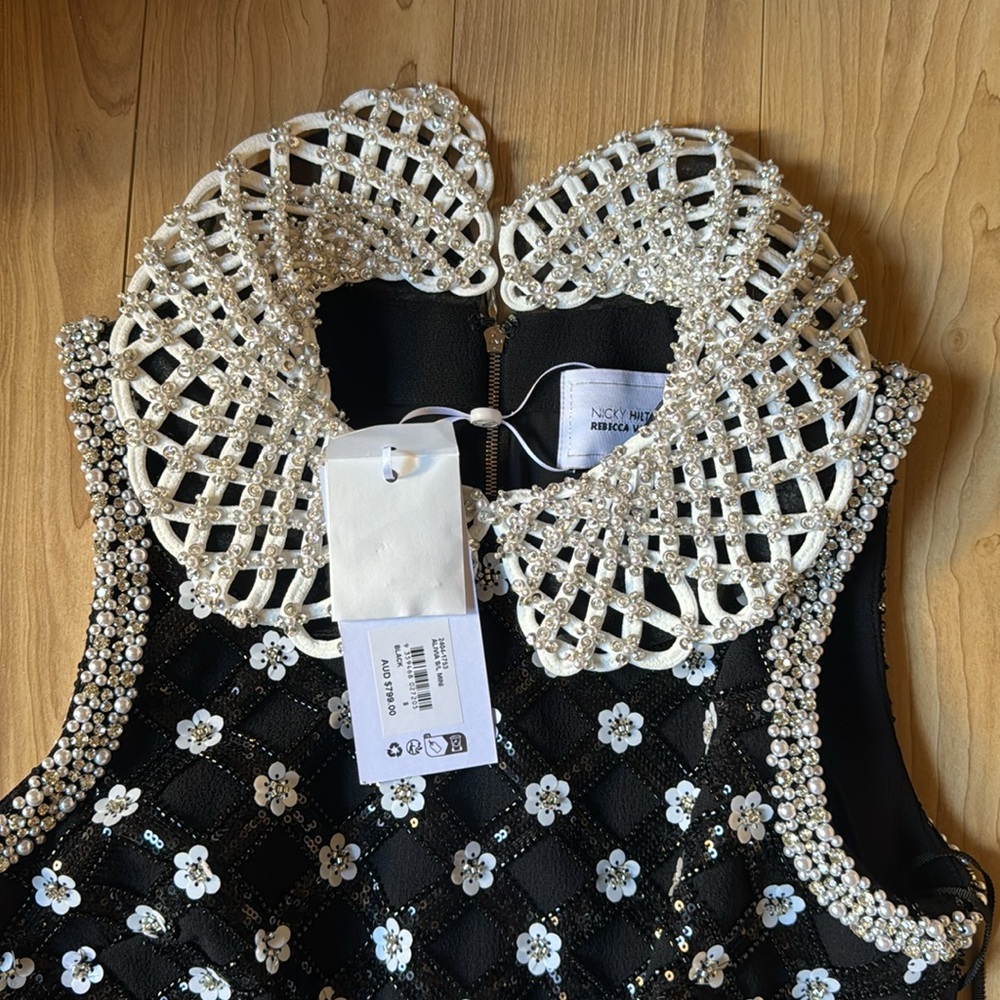 REBECCA VALLANCE Alivia embellished shift dress - Picture 3 of 9
